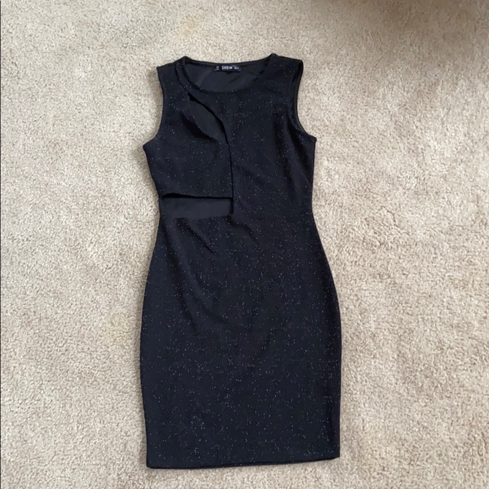💕Shein Cut-out Sparkly Dress